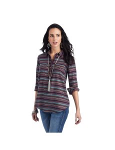 Dámské Topy Ariat REAL Billie Jean Popover Proužek | PFHKE-7169