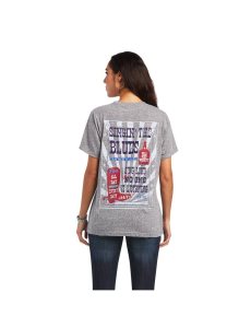 Dámské Topy Ariat Singing the Blues Tee Šedé | LTCGX-1432
