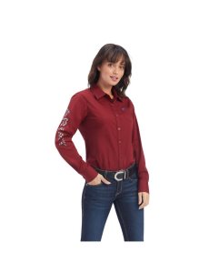 Dámské Topy Ariat Team Kirby Stretch Tmavě Červené | BZYVH-6518
