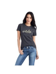 Dámské Topy Ariat Wheat Script Tee Šedé | GXEID-9170