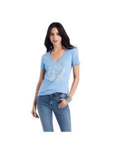 Dámské Topy Ariat Wild Heart Tee Světle Blankyt | TGWZE-0193