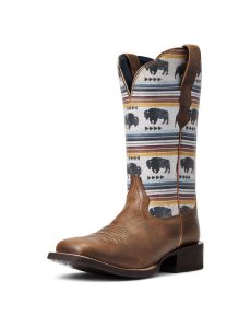 Dámské Westernové Boty Ariat Circuit Savanna Šedé Hnědé | SJKQD-8364