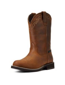 Dámské Westernové Boty Ariat Delilah Round Špicí Nepromokavé Hnědé | SMYPH-3402