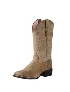 Dámské Westernové Boty Ariat Round Up Remuda Hnědé | DRISV-1584