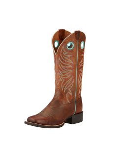 Dámské Westernové Boty Ariat Round Up Ryder Hnědé | RYDNV-3502