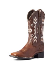 Dámské Westernové Boty Ariat Round Up Skyler Hnědé | EVSGW-8031