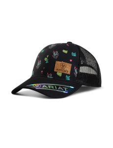 Dámské Čepice Ariat Cactus print black Černé | TKLHJ-0651