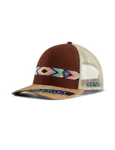 Dámské Čepice Ariat Diamond Embroidery Hnědé | RZVWB-8962