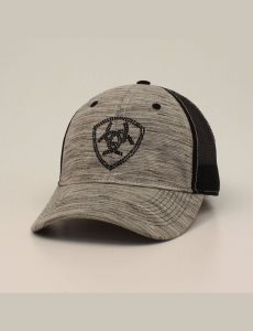 Dámské Čepice Ariat Shield embossed logo Šedé | XBUWN-7296