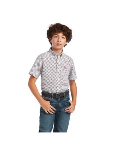 Dětské Kostýmové Košile Ariat Fionn Classic Fit Bílé | EFOHM-4581