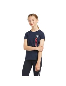 Dětské Košile Ariat Vertical Logo Tmavě Blankyt | HPVGO-7153