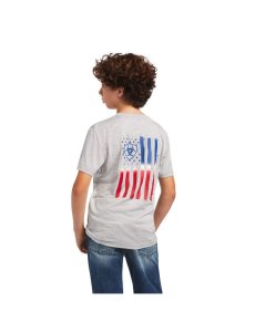 Dětské Tričko Ariat Charger Patriotic Tee Šedé | GAJVY-6179