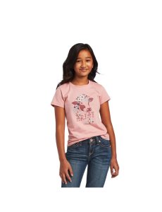 Dětské Tričko Ariat REAL Moo-Chacha Tee Růžové | TRQYB-6485