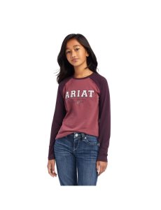 Dětské Tričko Ariat Varsity Růžové | JKQRV-2054