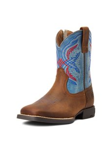 Dětské Westernové Boty Ariat Double Kicker Hnědé | NIGRZ-6829