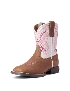 Dětské Westernové Boty Ariat Double Kicker Hnědé | SZJHT-3956