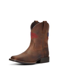Dětské Westernové Boty Ariat Patriot Ii Hnědé | RSFTA-8391