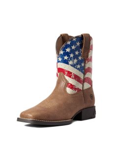 Dětské Westernové Boty Ariat Stars And Stripes Hnědé | QEKLT-4295