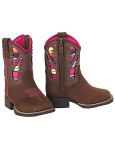 Dětské Westernové Boty Ariat Stompers Flora Hnědé | MZDAX-1863