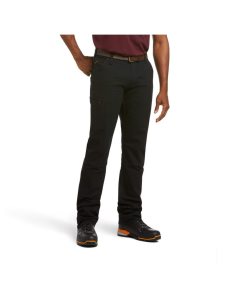 Pánské Kalhoty Ariat Rebar M4 Low Rise DuraStretch Made Tough Double Front Stackable Rovný Leg Černé