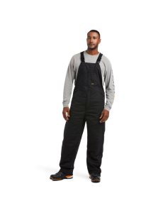Pánské Kalhoty s Náprsenkou Ariat Rebar DuraCanvas Stretch Insulated Černé | KYBPD-4915