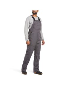 Pánské Kalhoty s Náprsenkou Ariat Rebar Duracanvas Unlined Šedé | MOGTQ-3289