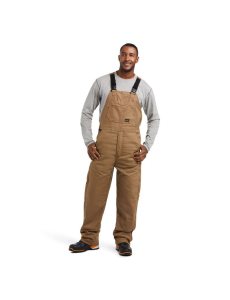 Pánské Kalhoty s Náprsenkou Ariat Rebar DuraCanvas Stretch Insulated Hnědožlutý | ZPUHC-8736
