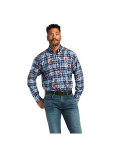 Pánské Kostýmové Košile Ariat August Classic Fit Blankyt | WCFHN-4237