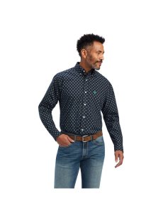 Pánské Kostýmové Košile Ariat Beckham Classic Fit Tmavě Blankyt | GDESK-3642