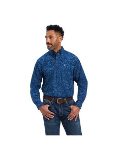 Pánské Kostýmové Košile Ariat Benji Classic Fit Blankyt | ZAMVB-1326