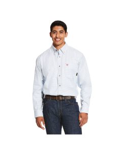 Pánské Kostýmové Košile Ariat FR Twill DuraStretch Pracovní Bílé Viacfarebný | XKEAN-4135