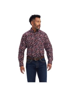 Pánské Kostýmové Košile Ariat Flannery Classic Fit Claret | LSGDK-5689