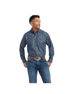 Pánské Kostýmové Košile Ariat Girard Classic Fit Blankyt | GLODT-0762