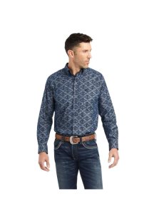 Pánské Kostýmové Košile Ariat Keanu Classic Fit Blankyt | SFMBK-5743