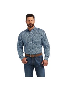 Pánské Kostýmové Košile Ariat Miguel Classic Fit Blankyt | ISTPO-3985