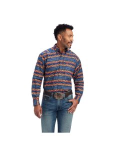 Pánské Kostýmové Košile Ariat Nikolai Classic Fit Blankyt | KZTRF-1836