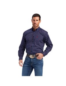 Pánské Kostýmové Košile Ariat Nosson Classic Fit Blankyt | CMVRO-0927