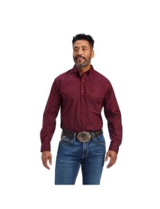 Pánské Kostýmové Košile Ariat Nyles Classic Fit Červené | NUAZK-3265