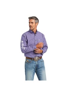 Pánské Kostýmové Košile Ariat Pro Series Team Slane Classic Fit Fialové | BTKXO-7403