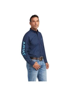 Pánské Kostýmové Košile Ariat Pro Series Team Sully Classic Fit Tmavě Blankyt | EBCMR-0732
