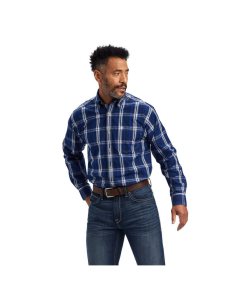 Pánské Kostýmové Košile Ariat Pro Series Burke Classic Fit Tmavě Blankyt | SHWTQ-2541