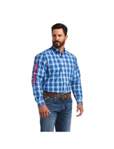 Pánské Kostýmové Košile Ariat Pro Series Team Yves Classic Fit Blankyt | XEIKD-3678
