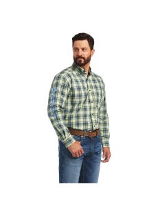 Pánské Kostýmové Košile Ariat Pro Series Team Maxton Classic Fit Zelene | ZNBDA-2349