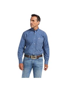 Pánské Kostýmové Košile Ariat Qhama Classic Fit Tmavě Blankyt | DXFPS-7065
