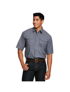 Pánské Kostýmové Košile Ariat Rebar Made Tough DuraStretch Pracovní Šedé | TBYPG-9615