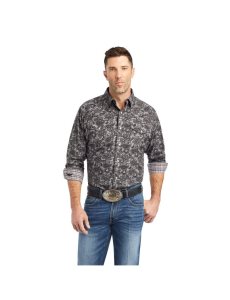 Pánské Kostýmové Košile Ariat Relentless Sprightly Stretch Classic Fit Snap Černé | EGZQP-7812