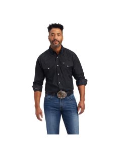 Pánské Kostýmové Košile Ariat Relentless Resilient Stretch Classic Fit Snap Černé | HWSIL-9124