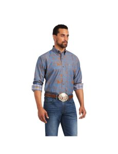 Pánské Kostýmové Košile Ariat Relentless Cordage Stretch Classic Fit Blankyt | SEJDO-4316