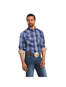 Pánské Kostýmové Košile Ariat Relentless Inexorable Stretch Classic Fit Snap Blankyt | YGFJN-7190