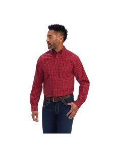 Pánské Kostýmové Košile Ariat Team Mariano Fitted Červené | NSOPE-8253